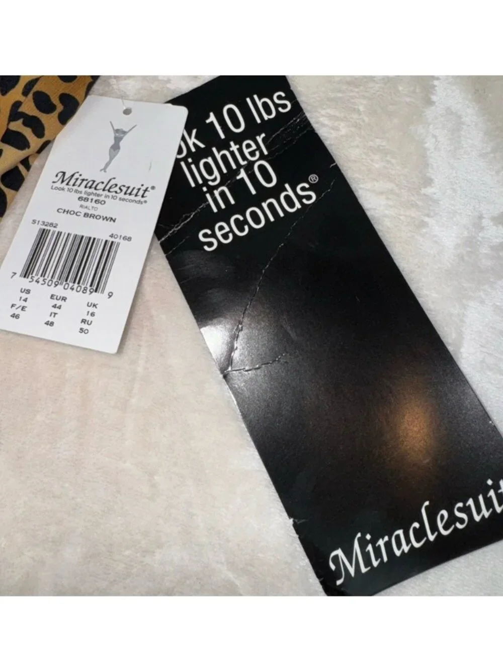 NWT MIRACLESUIT Women’s Size 14 Leopard Print One Piece Swimsuit Slimming Slim